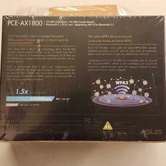 ASUS PCE-AX1800 Dual Band Bluetooth WiFi Adapter - Picture 6 of 7